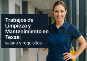 Trabajos de limpieza y mantenimiento en Texas: requisitos, salario y dónde aplicar